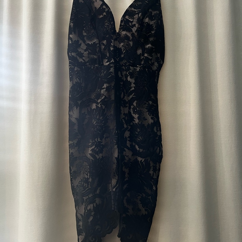 a'gaci Black Lace Dress